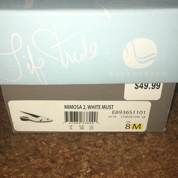 White Slingback Sandals - Picture 2 of 5